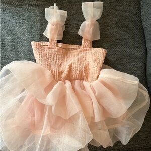 Pink Tulle Dress For Little Girl 6 Months